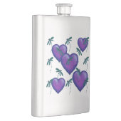 Flasque Coeurs pourpres et libellules (Droite)
