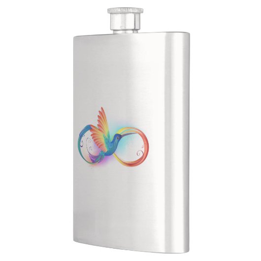 Flasque Colibri arc-en-ciel avec symbole Infinity (Gauche)