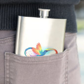 Flasque Colibri arc-en-ciel avec symbole Infinity (En situation)