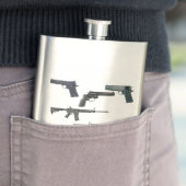 Flasque Collage d'armes (En situation)