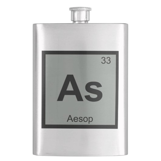 Flasque Comme - Fables d'Ésope Symbole de chimie du tablea (devant)