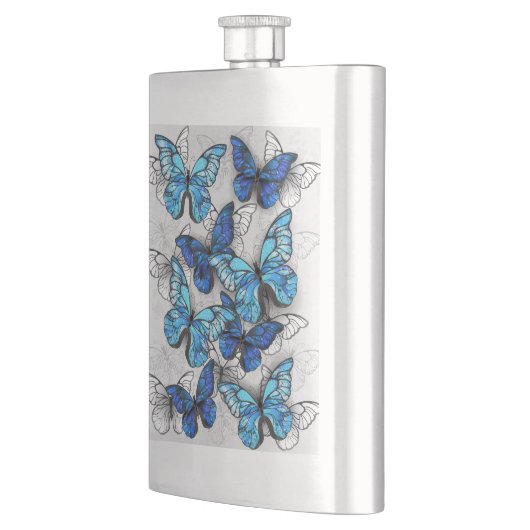 Flasque Composition des White and Blue Butterflies (Gauche)