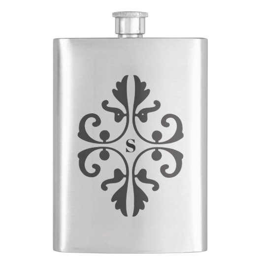 Flasque Conception de défilement avec monogramme (devant)