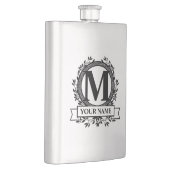 Flasque Conception de monogramme floral (Droite)