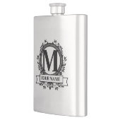 Flasque Conception de monogramme floral (Gauche)