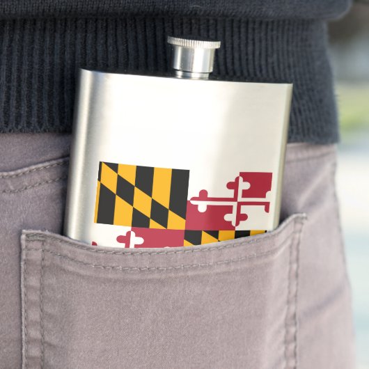 Flasque Conception du drapeau de l'État du Maryland (En situation)