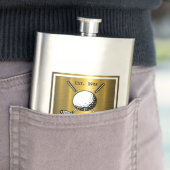 Flasque Conception du logo du club de golf sur mesure (En situation)