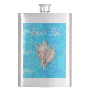 Flasque Conch Shell "Beach Life"