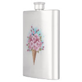 Flasque Cône rose Sakura crème glacée gaufre (Gauche)