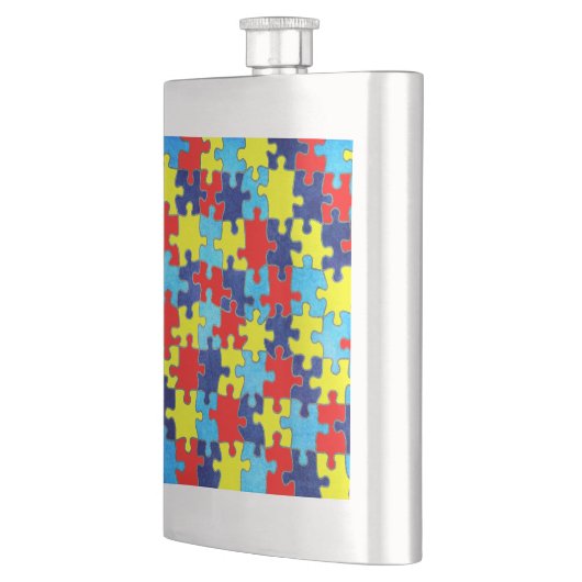 Flasque Conscience-Puzzle d'autisme par Shirley Taylor (Gauche)