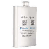 Flasque Conseil virtuel jar q r code argent don PayPal ven (Droite)