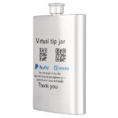Flasque Conseil virtuel jar q r code argent don PayPal ven (Gauche)