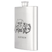 Flasque Conserver Reel Fisher Fête des pères Nom personnal (Gauche)