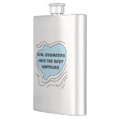 Flasque Contours bleus de l'ingénieur civil (Gauche)