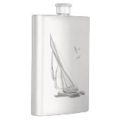 Flasque Copie nautique de bateau à voile de chrome (Droite)