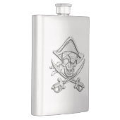 Flasque Copie nautique de crâne de pirate de chrome (Droite)