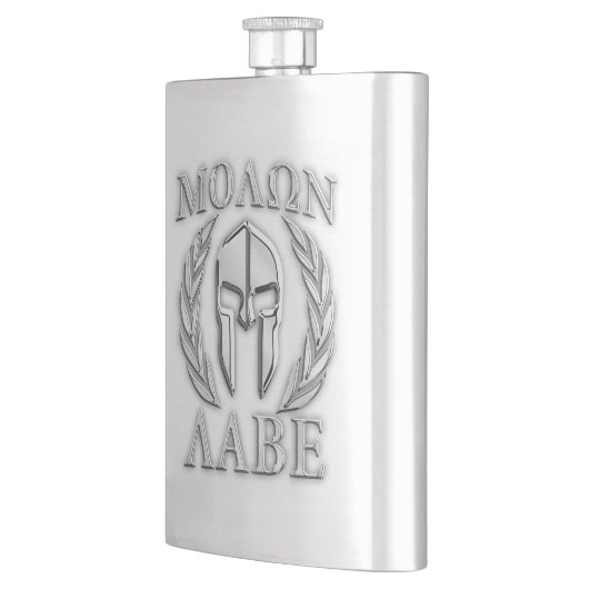 Flasque Copie spartiate de casque de chrome de Molon Labe (Gauche)