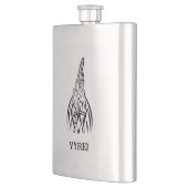 Flasque Coq tribal noir et blanc (Gauche)