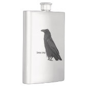 Flasque Corbeau noir avec nom scientifique (Droite)