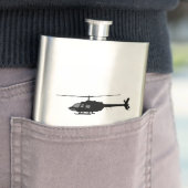 Flasque Couleur de personnaliser de silhouette de couperet (En situation)