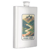 Flasque Couleurs de la rivière Snake Idaho (Droite)