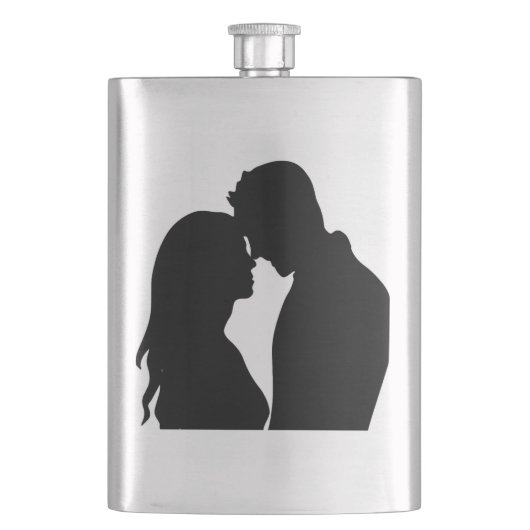 FLASQUE COUPLE ROMANTIQUE SILHOUETTE (devant)