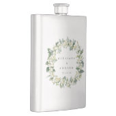 Flasque Couronne de baies de neige et d'eucalyptus Mariage (Droite)