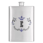Flasque Couronne de monogramme 'E' (devant)