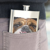 Flasque Coussin de jet de Bouledogue Anglais (En situation)