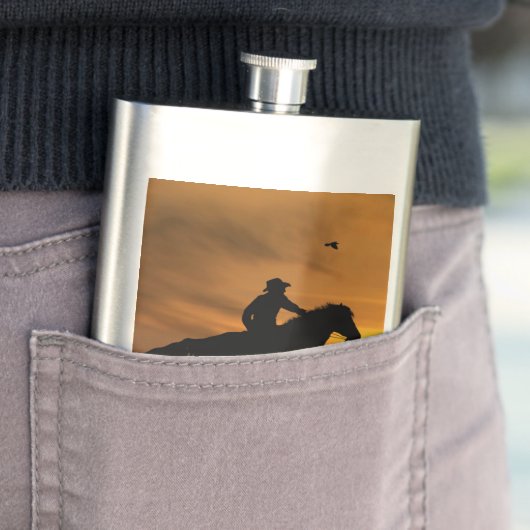 Flasque Cowboy Rustique robuste (En situation)