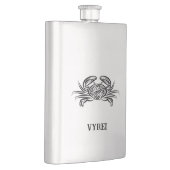 Flasque Crabe tribal noir et blanc (Droite)