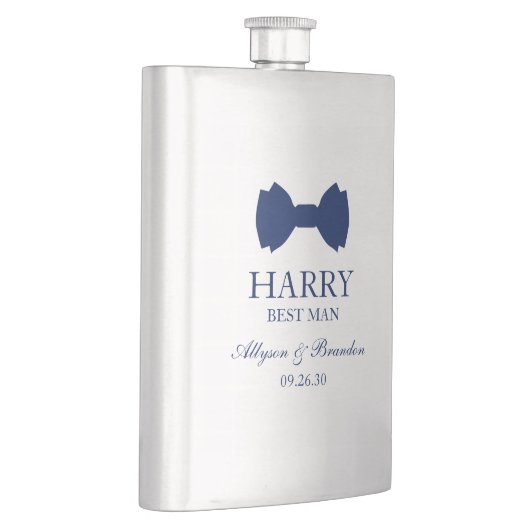 Flasque Cravate Best Man Blue Bow (Droite)