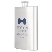 Flasque Cravate bleue pour garçon d'honneur (Gauche)