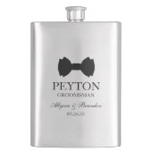 Flasque Cravate Groomsman Black Bow (devant)