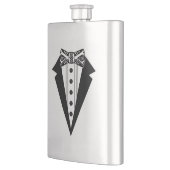 Flasque Cravate noir et blanc avec Tux (Gauche)