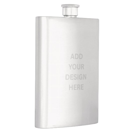 Flasque Créez votre propre design Classic 8 oz Acier Inoxy (Droite)