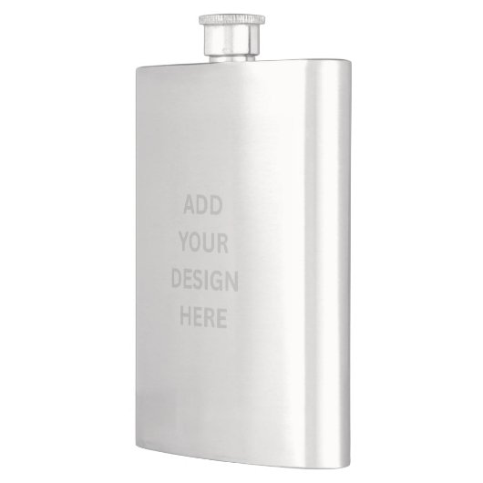 Flasque Créez votre propre design Classic 8 oz Acier Inoxy (Gauche)
