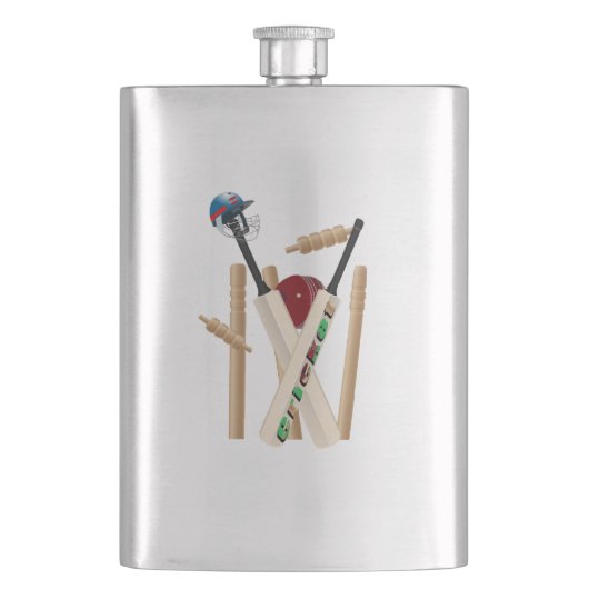 Flasque Cricket Le Jeu, Classique Hip Flask (devant)