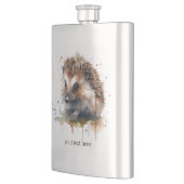 Flasque Critère confortable : Hérisson en aquarelle (Gauche)