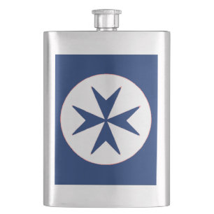 Flasque Croix octogonale BLUE CORSAIR STYLE