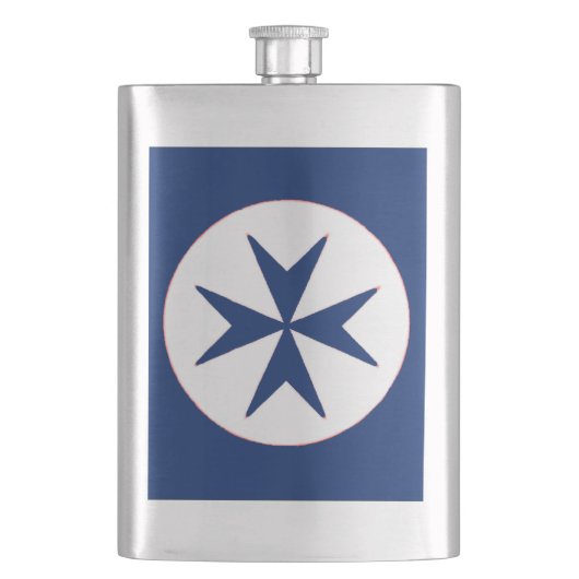 Flasque Croix octogonale BLUE CORSAIR STYLE (devant)