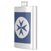 Flasque Croix octogonale BLUE CORSAIR STYLE (Gauche)