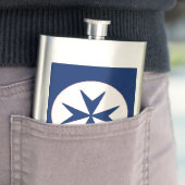 Flasque Croix octogonale BLUE CORSAIR STYLE (En situation)