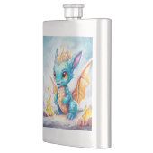 Flasque Crystalized Cute Baby Dragon Bleu Bleu Bébé (Gauche)