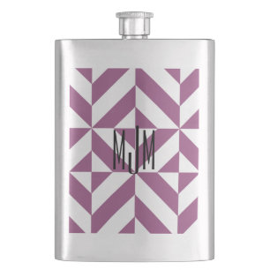 Flasque Cube Déco géométrique violet chaud