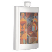 Flasque Cubisme Abstrait coloré Klee Temple Gardens (Droite)