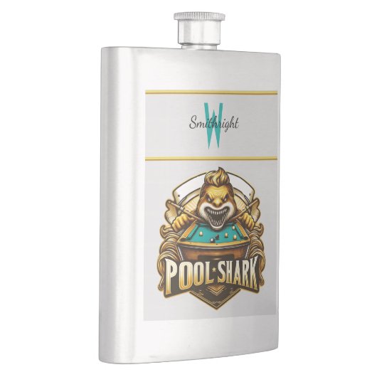 Flasque Cue Master : Pool Shark Logo (Droite)