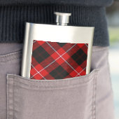 Flasque Cunningham Tartan rouge noir (En situation)