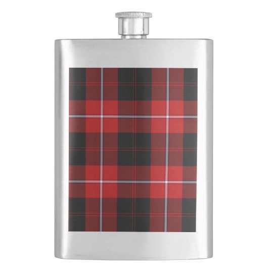 Flasque Cunningham Tartan rouge noir (devant)