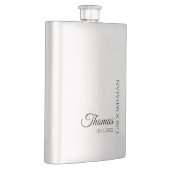 Flasque Custom Groomsman Best Man Wedding Monogram (Droite)